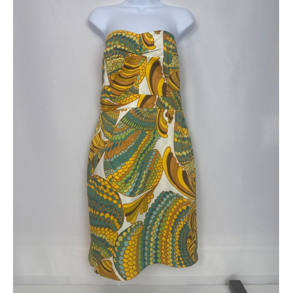 Banana Republic Trina Turk Collection 2012 Dress NWT Sz 6 Peacock Print